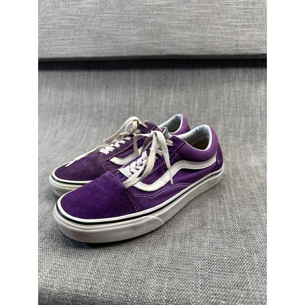 Vans Old Skool Unisex US M6.5-W8 Sneakers Purple Suede Low Top Skateboard Shoes